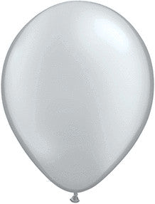 Qualatex Silver 11 Inch Latex Balloons Bag of 100 [43794]