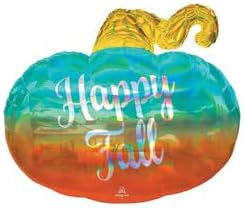 Jumbo Iridescent Ombré Pumpkin 29 Inch Foil Mylar Balloon [39975]