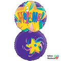 Qualatex Colorful Stars Welcome 18 Inch Foil Mylar Balloon [26055]