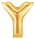 Megaloon Letter Y Gold 34 Inch  Foil Mylar Balloon [15926G]