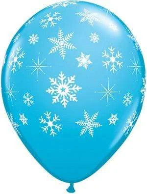 Snowflakes & Sparkles A-Round 11″ Latex Balloons 50 COUNT [40573]