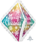 Merry Christmas Ruffle 27 Inch Foil Mylar Balloon [40089]