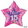Mis Quince 20 Inch Star Shaped Foil Mylar Balloon 1 Pack NOT INFLATED [38462]