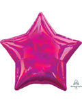 Iridescent Magenta 19 Inch Star Shaped Foil Mylar Balloon [39267]