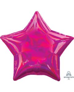 Iridescent Magenta 19 Inch Star Shaped Foil Mylar Balloon [39267]