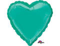 Teal 18 Inch Heart Shaped Foil Mylar Balloon [22461]
