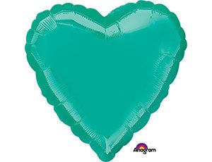 Teal 18 Inch Heart Shaped Foil Mylar Balloon [22461]