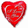 I Love You Script Heart 30 inch Foil Mylar Balloon [80030]