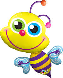 Qualatex Happy Bee 40 Inch Foil Mylar Balloon [11577]