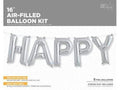 HAPPY 16 Inch  Air-Fill Foil Mylar Balloon Kit [01242]