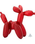 Red Balloon Dog 19 Inch Shape Air-Fill Foil Mylar Balloon [42364]