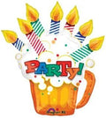Pint Of Birthday Wishes Party Time 30" Mylar Foil Balloon [26794]