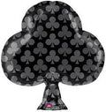 19"X21" BLACK CLUB SHAPE BALLOON [15898]