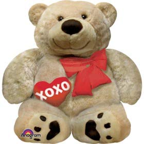 Teddy Love XOXO 28 Inch Foil Mylar Balloon [23215]