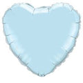 Qualatex Pearl Light Blue 18 Inch Heart Shaped Foil Mylar Balloon [99348]