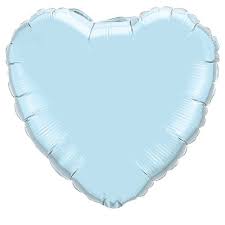 Qualatex Pearl Light Blue 18 Inch Heart Shaped Foil Mylar Balloon [99348]