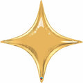 Qualatex Gold Starpoint Shape 40 Inch Mylar Balloon [15565]