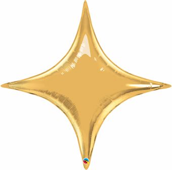 Qualatex Gold Starpoint Shape 40 Inch Mylar Balloon [15565]