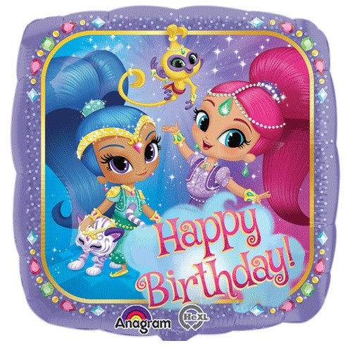 Shimmer & Shine Square 18 Inch Foil Mylar Balloon First Birthday [33941]