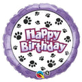 Paw Prints 18 Inch Foil Mylar Balloon [35441]