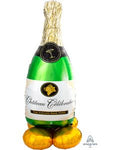 AIRLOONZ Champagne Bottle and Base 60 Inch Foil Mylar Balloon [83120]
