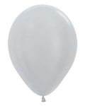 Sempertex 11 Inch Metallic Silver Latex Balloons Bag of 100 [53067]