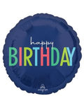 Modern Happy Birthday 18 Inch Foil Mylar Balloon [45709]