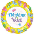 BUTTERFLY THINKING OF YOU 18 INCH MYLAR