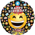 Singing Birthday LOL Emoticons 28 Inch Foil Mylar Balloon [36590]