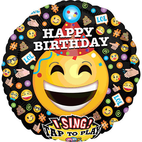 Singing Birthday LOL Emoticons 28 Inch Foil Mylar Balloon [36590]