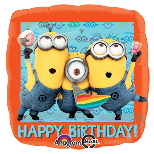 Despicable Me Happy Birthday 17in Mylar Balloon 1 Count [29953]