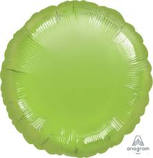 Lime Green 18 Inch Round Foil Mylar Balloon [06150]