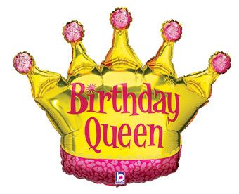 Birthday Queen Crown Jumbo 32 Inch Foil Mylar Balloon [85348]