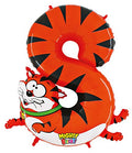 Betallic 40-inch Giant Number 8" Zoolloon Cat Air Foil Balloon [14948]