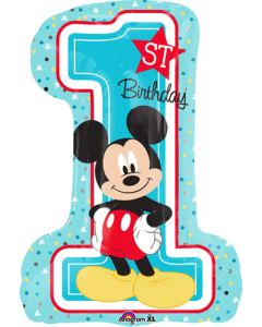 MIckey First Birthday Number 1 28 Inch Foil Balloon [34343]