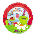 Cute Frog Ladybug & Dragonfly Hoppy Birthday Foil Mylar Balloon 1 Pack [17944]