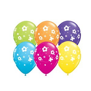 Daisies & Butterflies 11 Inch Latex Balloons 50 count [85065]