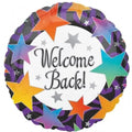 Welcome Back Colorful Stars 18 Inch Foil Mylar Balloon [9898]