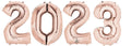 Rose Gold 2023 40 Inch Foil Mylar Balloons 4 Pack [44866]