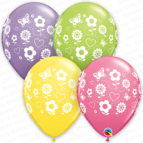Flowers & Butterflies 11 Inch Latex Balloons 50 Pack [37206]