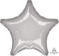 Metallic Silver 19 Inch Star Shaped Foil Mylar Balloon [30576]