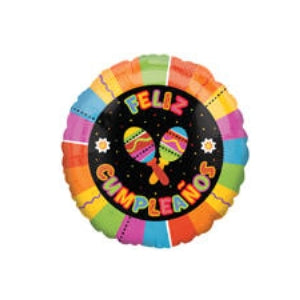 Feliz Cumpleanos Fiesta Fun 18 Inch Foil Mylar Balloon [119820]
