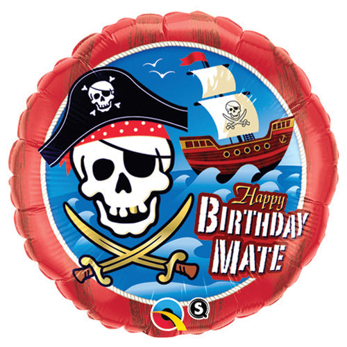 Pirate Party Happy Birthday 18 Inch  Foil Mylar Balloon [11765]