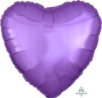 Heart Shaped 18 Inch Foil Mylar Balloon - Pearl Lavender [22447]