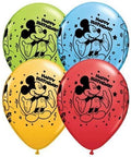 Mickey Happy Birthday Latex Balloons 25 Count [62866]