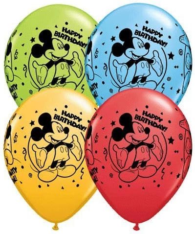 Mickey Happy Birthday Latex Balloons 25 Count [62866]