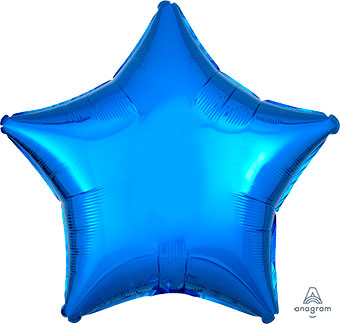 Metallic Blue 19 Inch Star Shaped Foil Mylar Balloon [30592]