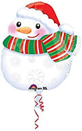 Bundled Up Snowman 17 Inch  Jr Shape Balloon [31432]