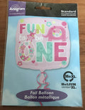 Fun to be One Baby Girl 18 Inch Foil Mylar Balloon [29980]