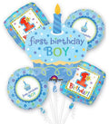 Sweet Cupcake Birthday Boy Balloon Bouquet 5 Pieces [22354]